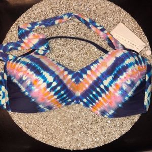 Trina Turk Tie dye Moonlight swim bikini Top New
